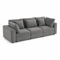 Modulares Sofa Set 4-Sitzer Cordstoff Grau