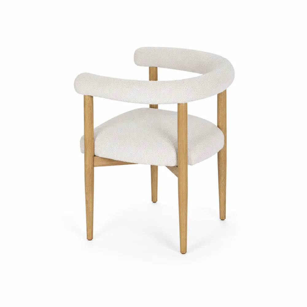 Esszimmerstuhl Stoff Eiche Beige