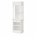Weißes Bücherregal mit Schublade und Regalböden aus MDF 180x60x40 cm